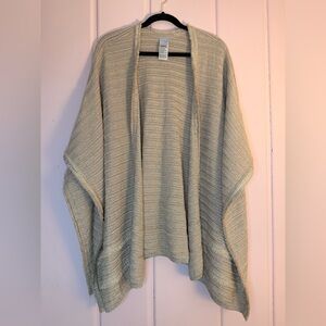 Chico's Metallic Gold and Beige Poncho